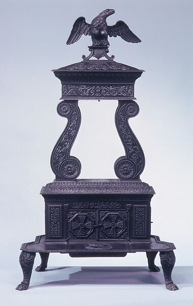 Stove, Francis S. Low, Cast iron, American 