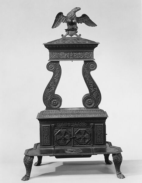 Stove, Francis S. Low, Cast iron, American