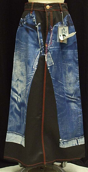 Skirt, Jean Paul Gaultier (French, born 1952), cotton, synthetic fiber, metal, French 