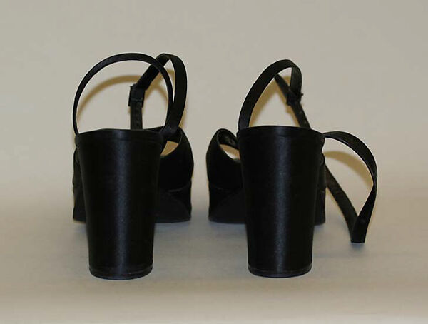 Evening shoes, Herbert Levine Inc. (American, founded 1949), silk, leather, American