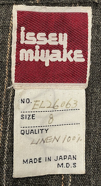 Skirt, Issey Miyake (Japanese, 1938–2022), linen, Japanese