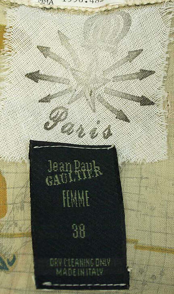 Sarong, Jean Paul Gaultier (French, born 1952), linen, French