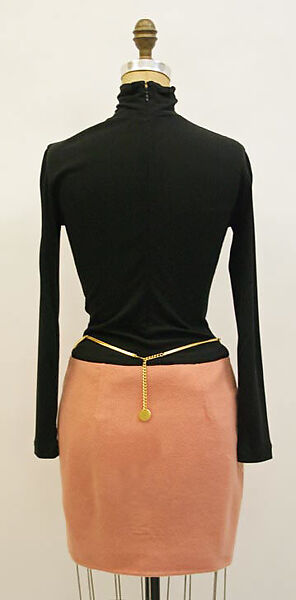 Ensemble, Donna Karan New York (American, founded 1985), (a) angora/wool
(b) angora/wool/viscose
(c) metal, American