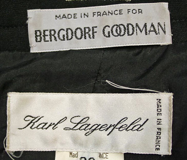 Ensemble, Karl Lagerfeld (French, founded 1984), (a, b, d) rayon
(c) silk, French