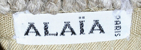 Dress, Azzedine Alaïa (French (born Tunisia), Tunis 1935–2017 Paris), cotton, French