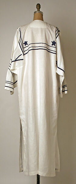 Dress, Jean-Charles de Castelbajac (French, born Casablanca, Morocco, 1949), linen, French