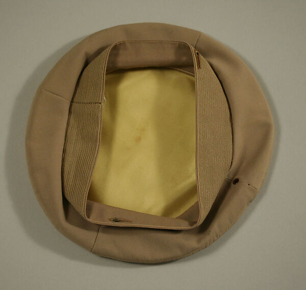 Military ensemble, a, j, k, l, m) wool
b, c) silver
d, e) metal
f, g, h, i) cotton, metal
n, o) cotton, American