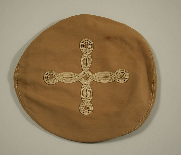 Military ensemble, a, j, k, l, m) wool
b, c) silver
d, e) metal
f, g, h, i) cotton, metal
n, o) cotton, American