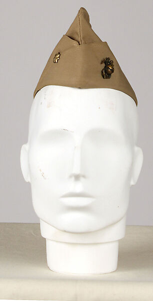 Military ensemble, a, j, k, l, m) wool
b, c) silver
d, e) metal
f, g, h, i) cotton, metal
n, o) cotton, American