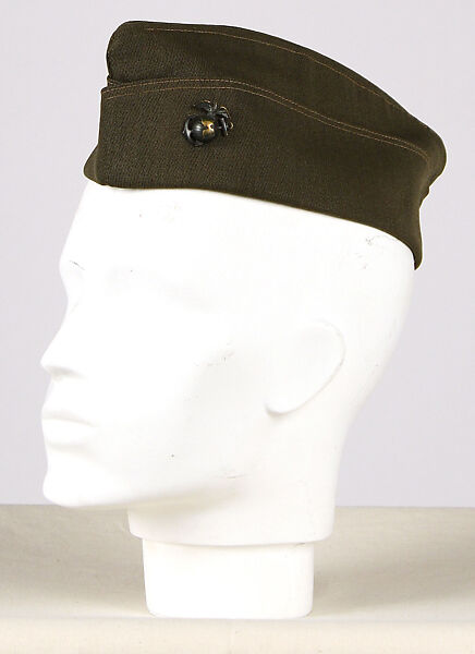 Military uniform, a, f, g, i, l, m) wool
b, c) silver
d, e, j, k, o, p, r, s) metal 
h, n, q) cotton, American