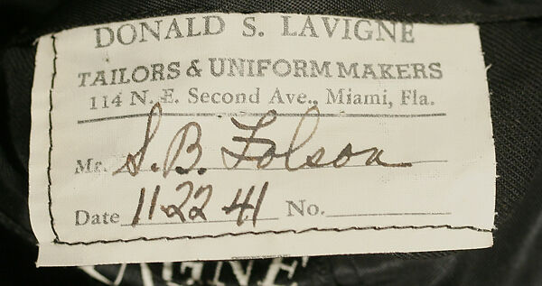 Military ensemble, wool, cotton, American