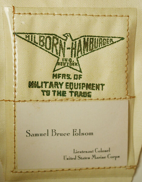 Military ensemble, wool, cotton, American