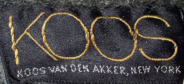Cape, Koos van den Akker (American, born Netherlands, The Hague 1939–2015 New York), wool, fur, American