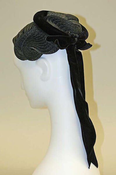 Hat, Tatiana (American), straw, velvet, American