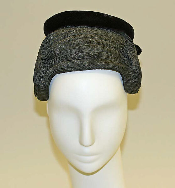 Hat, Tatiana (American), straw, velvet, American 