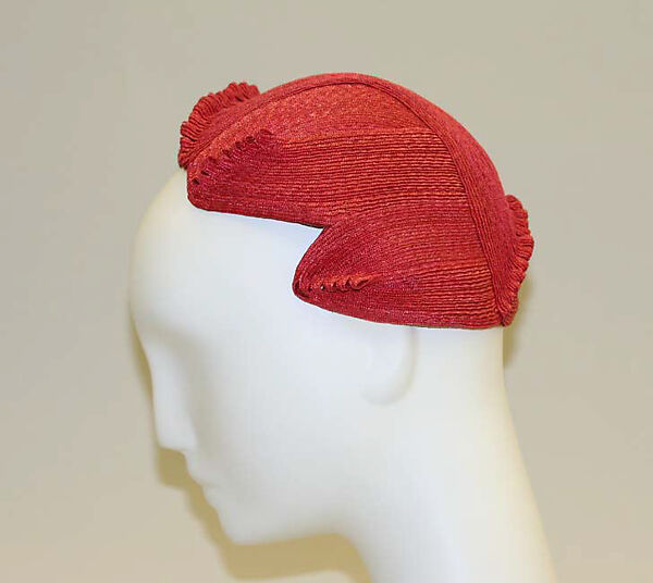 Hat, Henri Bendel (American, founded 1895), straw, velvet, American