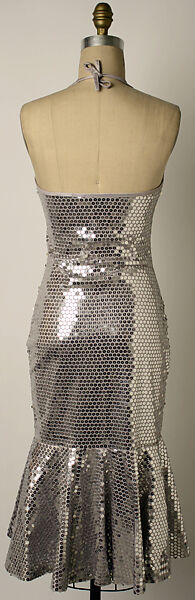 Evening dress, Patrick Kelly (American, Vicksburg, Mississippi 1954–1990 Paris), synthetic fiber, plastic, French