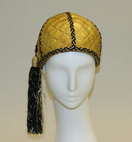 Hat, Yves Saint Laurent (French (born Algeria) Oran 1936–2008 Paris), synthetic fiber, French 