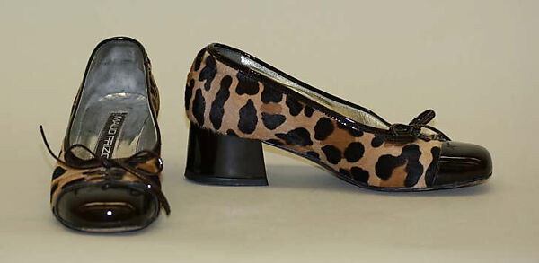 Pumps, Maud Frizon (French, born 1942), leather, pony skin, plastic (vinyl), French 