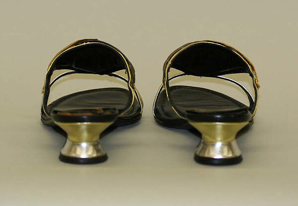 Sandals, Emilio Pucci (Italian, Florence 1914–1992), leather, metal, Italian