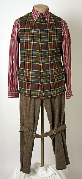 Ensemble, Vivienne Westwood (British, founded 1971), wool, cotton, rayon, British
