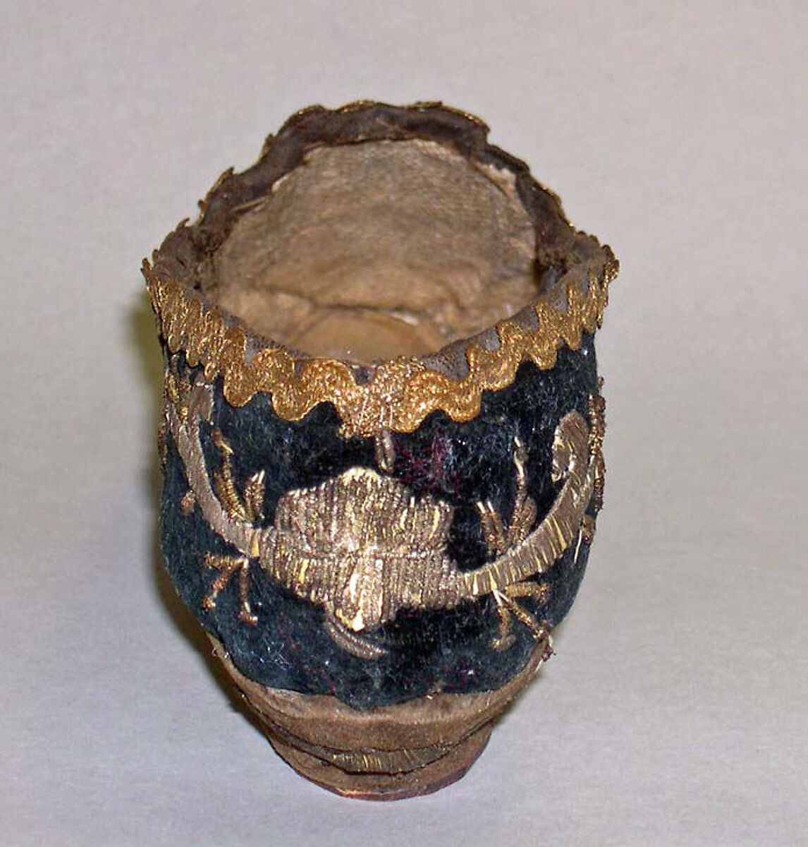 Dance slipper, silk, leather, metal, vellum, Turkish