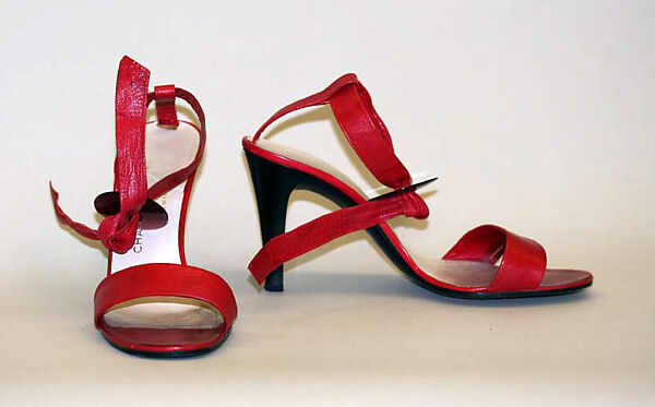 Sandals, House of Charles Jourdan (French, founded 1919), leather, plastic, French 