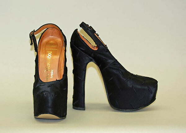 Shoes, Vivienne Westwood (British, founded 1971), silk, British 