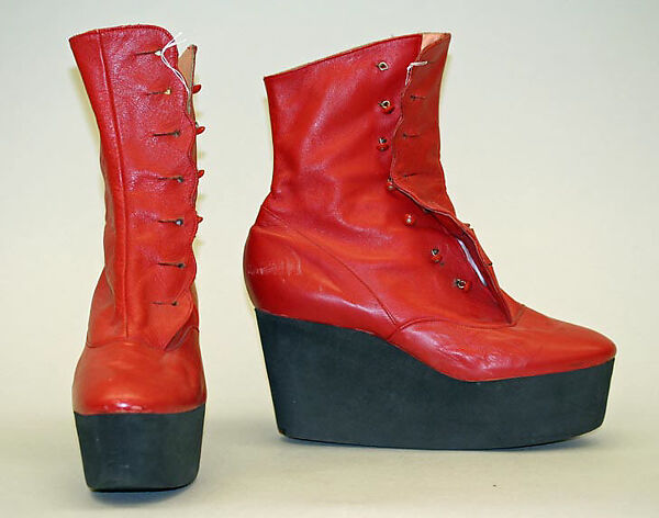 Boots, Elio Fiorucci (Italian, born 1935), plastic (cellulose nitrate, foam), Italian 