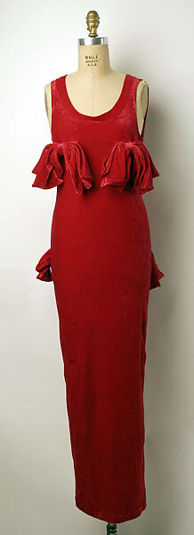 Evening dress, Pam Hogg (British), acetate, Nylon, Lycra, British 