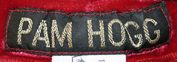 Evening dress, Pam Hogg (British), acetate, Nylon, Lycra, British