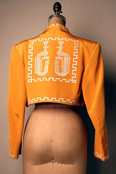 Jacket, Rifat Ozbek (British, born Turkey, 1953), acetate, viscose, British