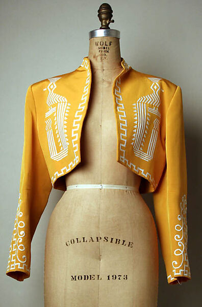 Jacket, Rifat Ozbek (British, born Turkey, 1953), acetate, viscose, British 