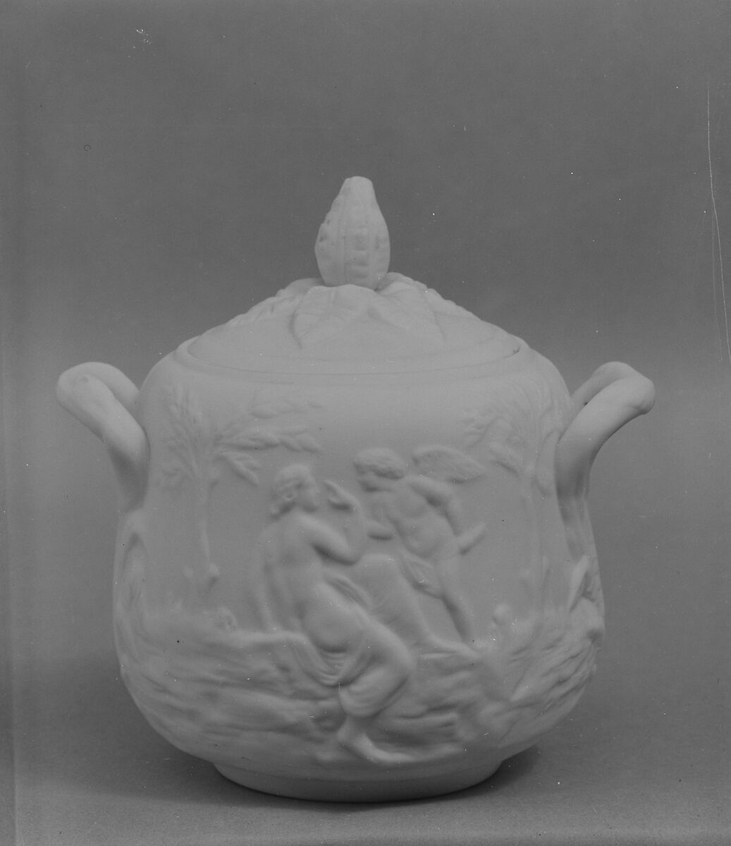 Sugar Bowl, Parian porcelain, American 