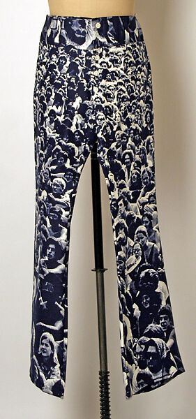 Ensemble, Peter Max (American, born 1937), a, b)  cotton
c) cotton, leather, metal, American