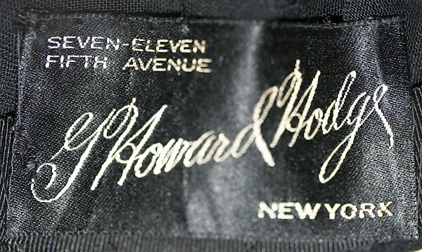 Hat, G. Howard Hodge (American), (a) wool, (b) metal, American