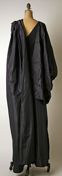 Evening ensemble, (a) Madame Grès (Germaine Émilie Krebs) (French, Paris 1903–1993 Var region), (a) silk   
(b, c)  silk, leather, French