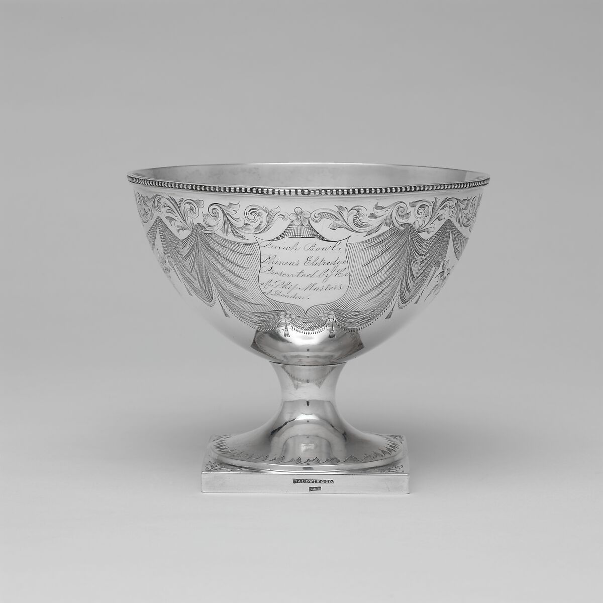 Punch Bowl, Eoff and Phyfe (active ca. 1844–49), Silver, American