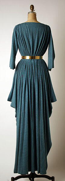 Evening dress, Madame Grès (Germaine Émilie Krebs) (French, Paris 1903–1993 Var region), (a) wool
(b) wool, brass, French