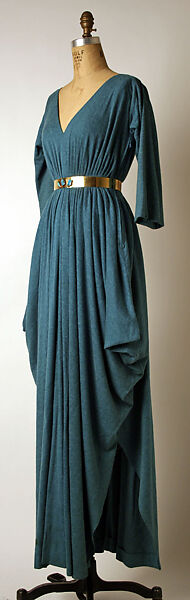 Evening dress, Madame Grès (Germaine Émilie Krebs) (French, Paris 1903–1993 Var region), (a) wool
(b) wool, brass, French