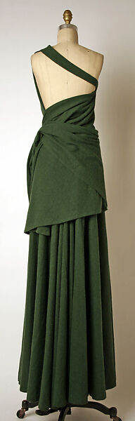 Evening ensemble, (a, b) Madame Grès (Germaine Émilie Krebs) (French, Paris 1903–1993 Var region), (a) wool
(b) wool
(c, d)  silk, French