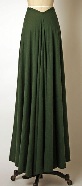 Evening ensemble, (a, b) Madame Grès (Germaine Émilie Krebs) (French, Paris 1903–1993 Var region), (a) wool
(b) wool
(c, d)  silk, French