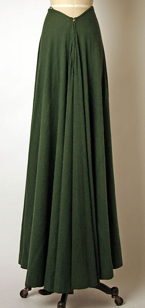 Evening ensemble, (a, b) Madame Grès (Germaine Émilie Krebs) (French, Paris 1903–1993 Var region), (a) wool
(b) wool
(c, d)  silk, French