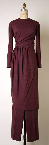 Evening ensemble, Madame Grès (Germaine Émilie Krebs) (French, Paris 1903–1993 Var region), wool, French 