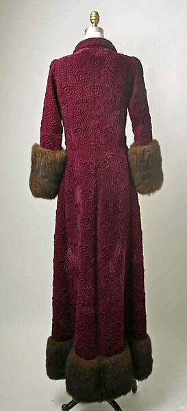 Evening coat, Yves Saint Laurent (French, founded 1961), silk, fur, French