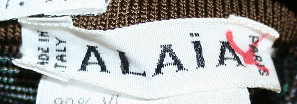 Jumpsuit, Azzedine Alaïa (French (born Tunisia), Tunis 1935–2017 Paris), Rayon, Nylon, French