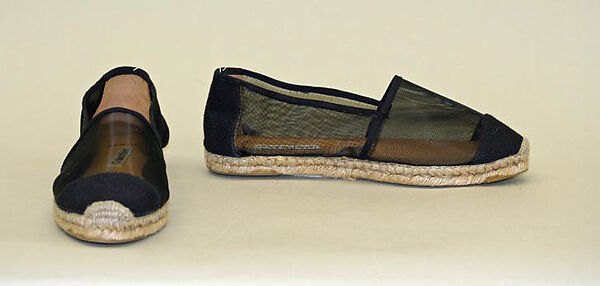 Espadrilles, Calvin Klein, Inc. (American, founded 1968), cotton, jute, synthetic fiber, rubber, American 