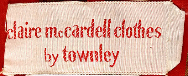 Playsuit, Claire McCardell (American, 1905–1958), cotton, American