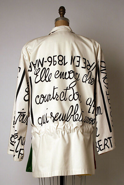 Jacket, Jean-Charles de Castelbajac (French, born Casablanca, Morocco, 1949), cotton, wool, synthetic fiber, French