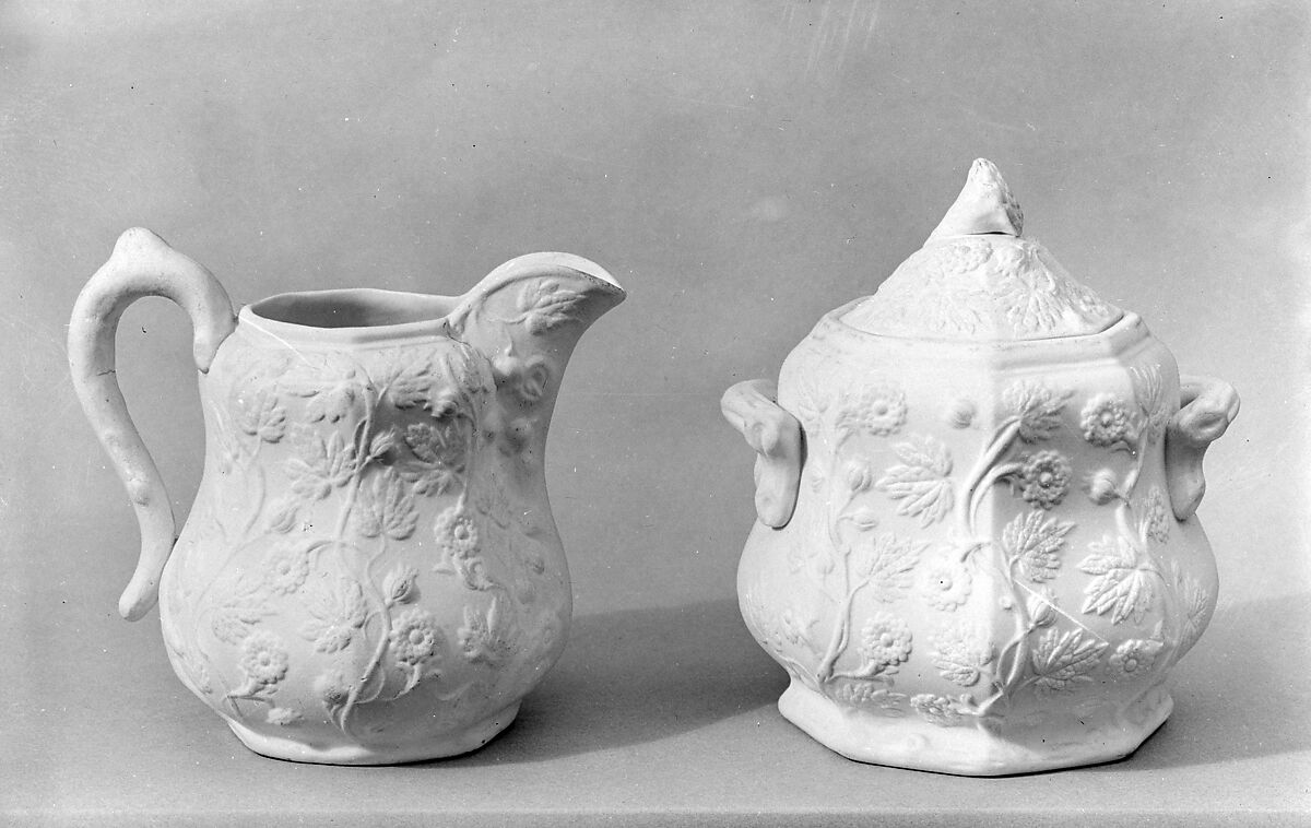 Sugar Bowl, Fenton's Works (1847–1848), Parian porcelain, American